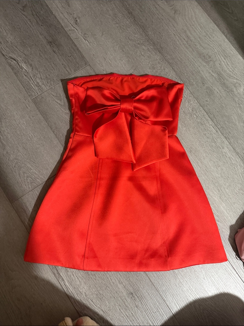 Hello Molly Strapless Red A-Line Mini Dress